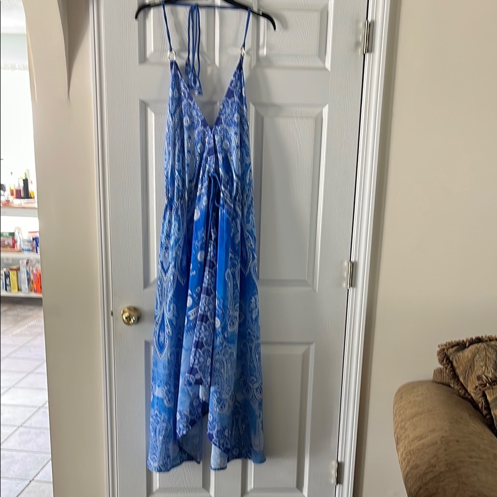 Blue Paisley Maxi Dress